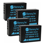 4 Baterias Np-w126 Para Fuji Fujifilm Finepix X-h1 T10 Pro3