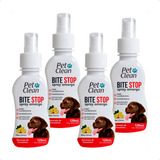 4 Bite Stop Spray Amargo Educador Cães Pet Clean 120 Ml