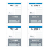 4 Blocos Tilibra Para Fichário Universitário 4 Furos 96 Fls