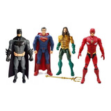 4 Bonecos Liga Da Justiça Batman Superman Aquaman Flash