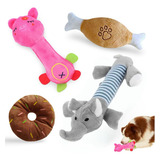 4 Brinquedo Pet Mordedor Pelucia Ursinho Som Cachorro Gato Cor Marrom Desenho Kit 4