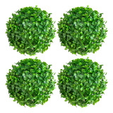 4 Buchinho Artificial Bolas Grama Verde