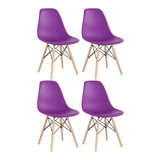 4 Cadeiras Charles Eames Wood Dsw