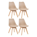 4 Cadeiras Estofada Leda Base Madeira Eames Cozinha Cores Estrutura Da Cadeira Nude Mobili Loft7