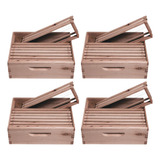 4 Caixa Abelha Langstroth Eucalipto Melgueira Quadro Apis