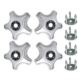 4 Calota 5 Pontas Metal Aro 16 Rodoar Caminhão 4 Suporte