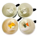 4 Caneca Gatinho Dentro Xícara Copo