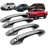 4 Capa Aplique Maçaneta Cromada Nova Hilux 2016 17 2018 2019