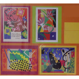 4 Cartão C Envelope Arte Henri Matisse Cut outs Origem Eua