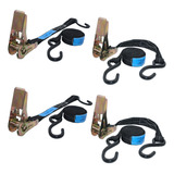 4 Catraca Cinta Amarrar Prender Carga Moto Jet Ski 800kg 3mt