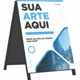 4 Cavalete Dupla Face De Madeira Propaganda Lona Impressão