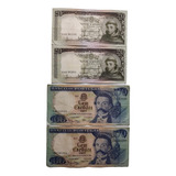 4 Cédulas Portugal Cem Escudos 1965 Vinte Escudos 1964