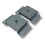 4 Chapinha Chapa Reta Fixação Base Metal Aço Pé Móveis