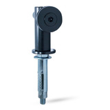 4 Conector Aço Inox 304 Vidro Alvenaria Preto Fosco