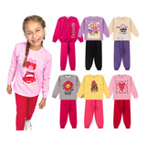 4 Conjunto Moletom Flanelado Infantil Inverno Atacado 1 À 14