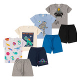 4 Conjunto Pijama Infantil Juvenil Menino Roupa De Dormir