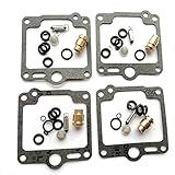 4 Conjuntos De Kit De Reconstrução De Válvula De Assento De Agulha De Junta De Carburador De Motocicleta Para YM XJ700 MAXIM X XJ750 FJ1100 FJ1200 XJ 700 750 FJ 1100 1200