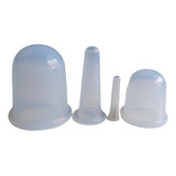 4 Copos Ventosa Silicone Antirrugas Celulite E Flacidez