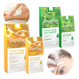 4 Cx Folha Pronta Cera Depilação Facial Corporal Depilflax