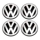 4 Emblema Logo Adesivo Centro Roda Calota Vw Volkswagen 65mm