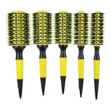 4 Escovas Térmica De Cerâmica Com Cerdas Mistas Profissional