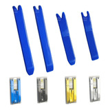 4 Espatulas Nylon Desmontar Painel Moldura Presilha Carro Cor Azul