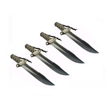 4 Facas Tática Rambo Combate Militar Sobrevivência