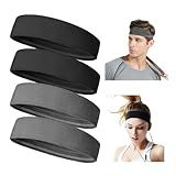 4 Faixas Headband Anti Suor Cabelo Testa Esporte Corrida