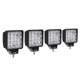 4 farol Milha Quadrado Led 48w Off Road Moto Carro Caminhão