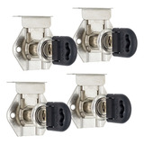 4 Fechaduras Para Gavetas Móveis Armário 16x22mm C Batente