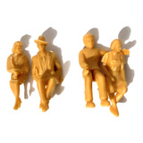 4 Figuras Sentadas H 4 5cm Esc 1 32 Escala P Maquete 1 30