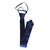 4 Gravata Slim Masculina Azul Marinho