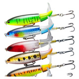 4 Isca Artificial Helice Whopper Popper 10cm 13g Floating 3d