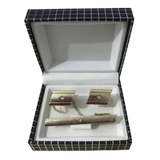 4 Kit Abotoadura E Prendedor De Gravata