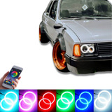 4 Kit Angel Eyes P Farol Chevette Led Drl Muda De Cor Rjled