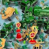 4 Kit Brinquedo Cenario Militar Forças Armada Guerra Brinquedo Miniatura 40 Soldados Do Exercito Veículos Figura De Ação Combate
