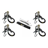 4 Kit Calibrador Equalizador Pneus Olho De Gato Kit Reparo