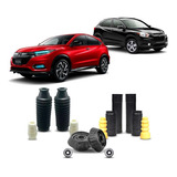 4 Kit Do Amortecedor Coxim Batente Rolamento Coifa Dianteiro Traseiro Honda Hrv 2016 2017 2018 2019 Envio Imediato