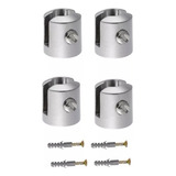 4 Kit Suporte Fenda Prateleira Vidro Metal 4mm 6mm 8mm 10mm