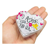 4 Kits Corações Acrílico Cristal O Amor Está No Ar