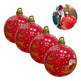 4 Kits De Decoração De Natal Inflável De Jardim Bola De Nev