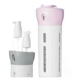 4 Kits Para Viagem Porta Shampoo 4x1 Dispenser