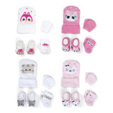 4 Kits Roupa De Bebe Menina Para Saída Maternidade Infantil