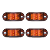 4 Lanterna Led Lateral Caminhao Trailer Carreta Reboque