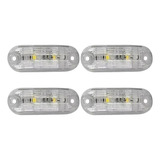 4 Lanterna Led Teto Placa Degrau Ônibus Caminhão Van 24v