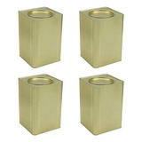4 Lata Metal Quadrada Vazia 18l Artesanato Solvente Tinta