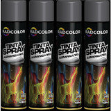 4 Lata Tinta Aluminizada Grafite Metalico 400ml