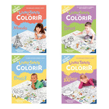 4 Livros Tapete De Colorir Infantil Gigante 98 X 68cm Meu Livrão De Colorir
