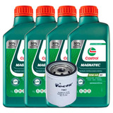 4 Lts Castrol Magnatec 10w40 Sn A3 B3 Filtro Tm2 Tecfil