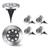4 Luminaria Espeto Jardim Solar Fotocélula Ip65 Grama Chão 1 2v